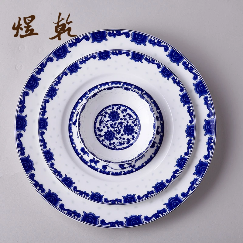 Yuqian китайский Стиль Керамики кухонная посуда 56 шт. 45% костяной фарфор свадебное