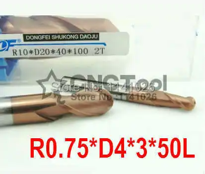 Твердосплавная сферическая Концевая фреза r0.75 R0.75 * D4 3*50 контроллер ЧПУ шпиндель