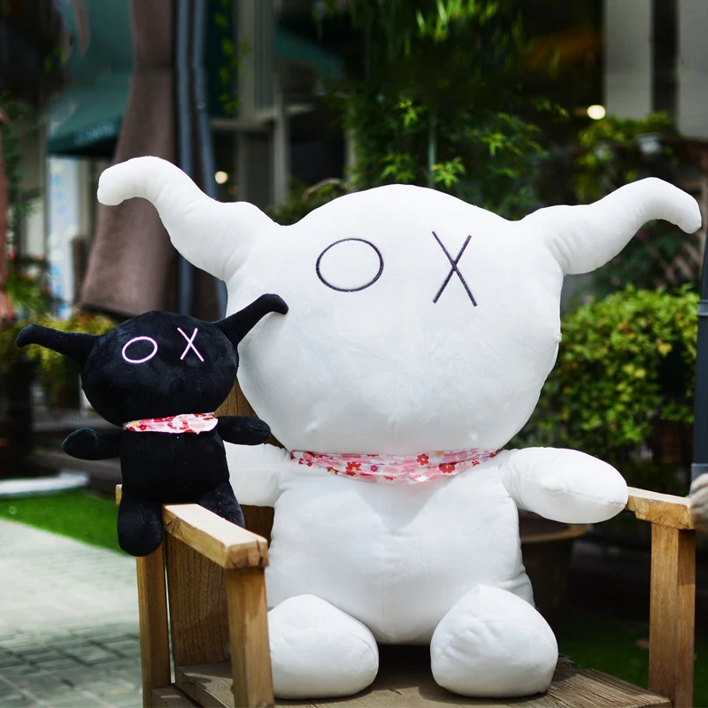 Симпатичные черно белые плюшевые игрушки XO Eyes из коровьей кожи 30 см мягкие