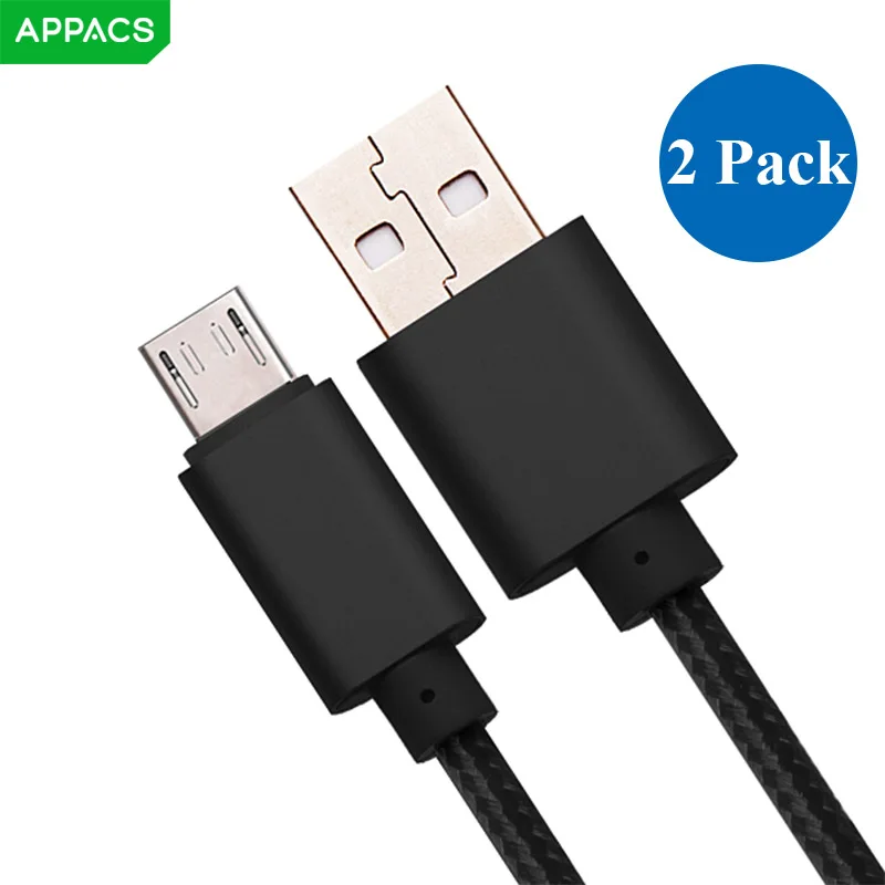 Кабель Micro USB APPACS 2.1A нейлоновый кабель для быстрой зарядки мобильного телефона