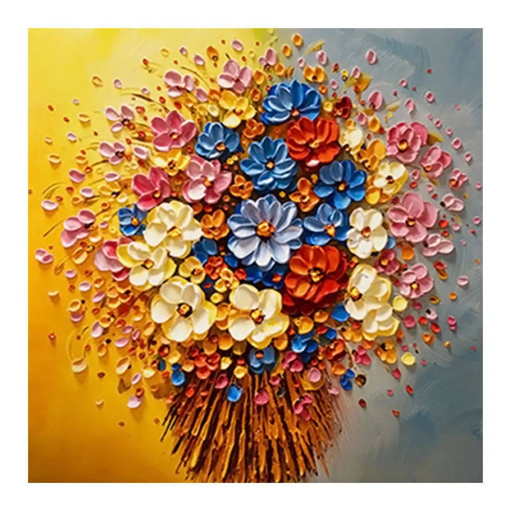 Алмазная картина с масляным цветком круглая полная дрель роза пион Nouveaute сделай