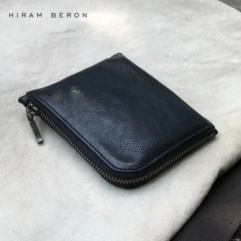 Hiram Beron унисекс портмоне держатель однотонный кожаный мини кошелек натуральная