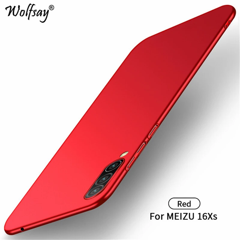 Red Чехол для Meizu 16XS, ультра тонкий классический гладкий матовый чехол для телефона, чехол для Meizu 16XS, чехол для Meizu 16 XS 16XS s, чехол - Цвет: Red