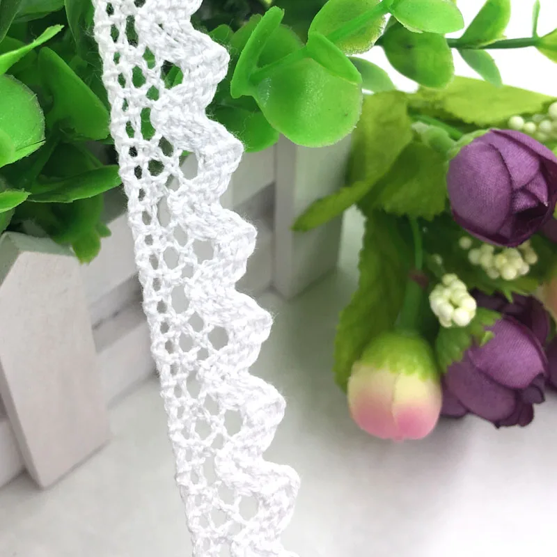 Color 6 5 ярдов много тканый хлопок кружево отделка DIY шитье шторы Ремесло Украшение ребенок синий ребенок розовый хлопок отделка кружевная лента - Цвет: Color 6