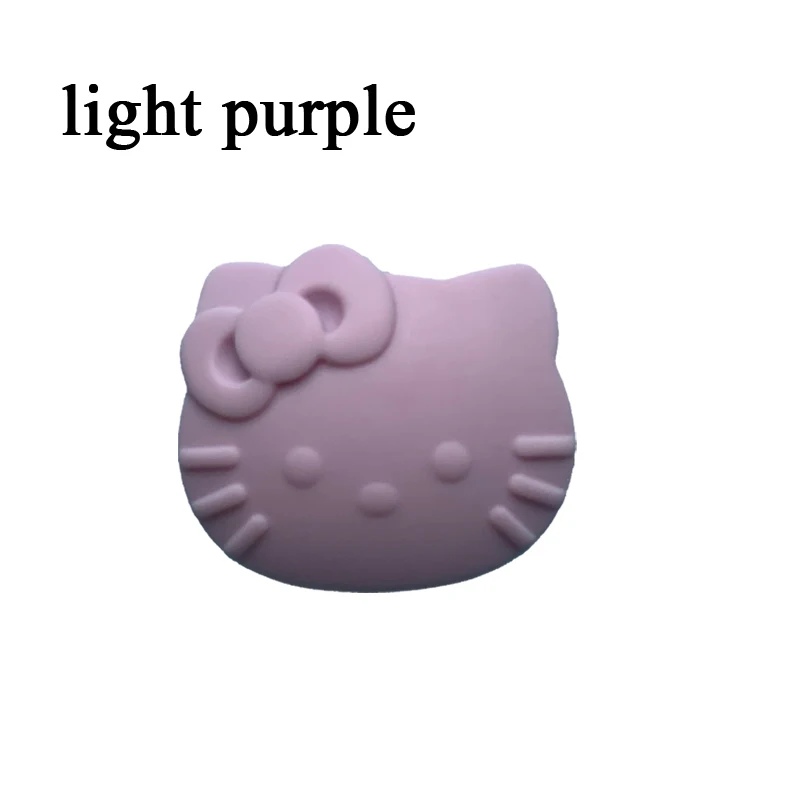 light purple 10 шт. мультфильм hello kitty Силиконовые Бусины, детский силиконовый Прорезыватель бусины для малышей, BPA бесплатно - Цвет: light purple