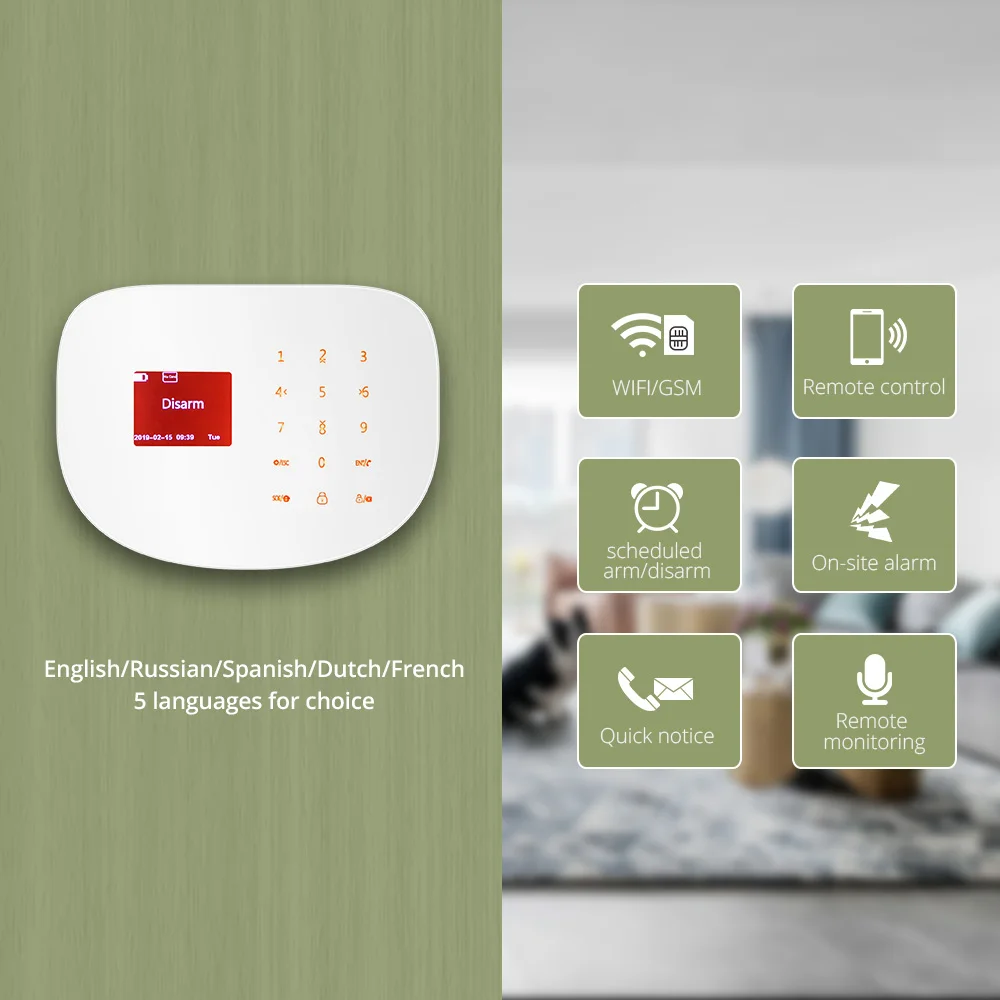 FUERS 5 СПГ переключатель S2W WI FI GSM GPRS Беспроводной Бизнес домашняя система охранной