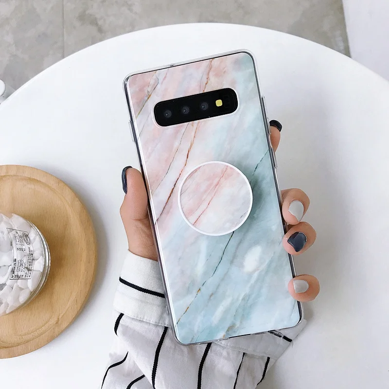 Мраморный мягкий чехол для Samsung A50 Galaxy S10 S8 S9 Plus S10E A10 A20 A30 чехол-подставка телефона |