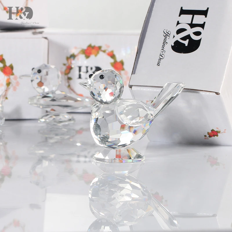 H& D уникальные рождественские подарки Хрустальные мини животные коллекционные статуэтки стеклянные фигурки животных для украшения стола(9 видов