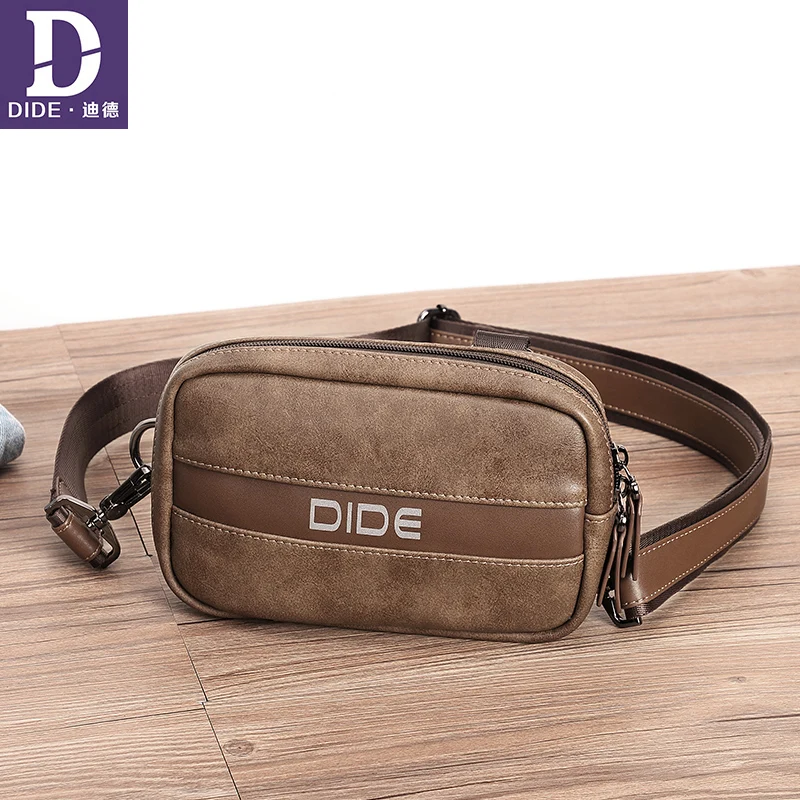 

DIDE 2020 Mini Shoulder bag Men Vintage Casual Leather Crossbody Bags Men's Travel waterproof Small Money purses and handbags