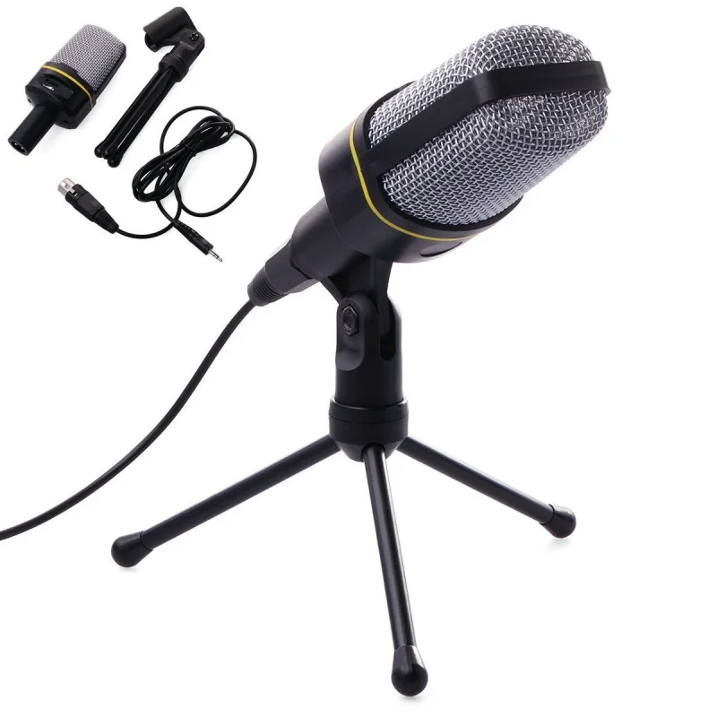 3.5mm PC Microphone Computer Condenser Studio Mic Plug &amp Play for Desktop Laptop Online Chatting Recording Gaming | Электроника