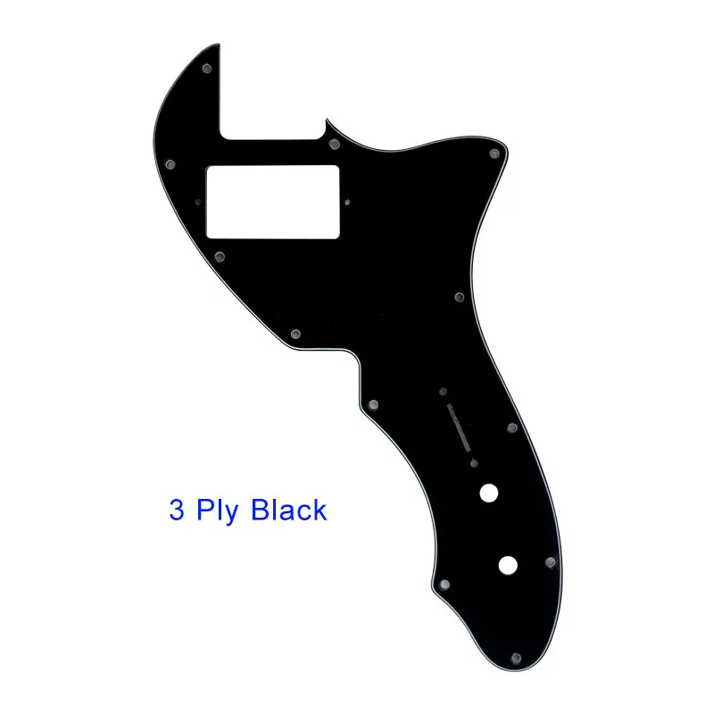 3Ply Black Pleroo пользовательские гитарные части-для США Thinline Tele 69 гитарная накладка с PAF хамбакером царапина пластины, Многоцветный выбор - Цвет: 3Ply Black