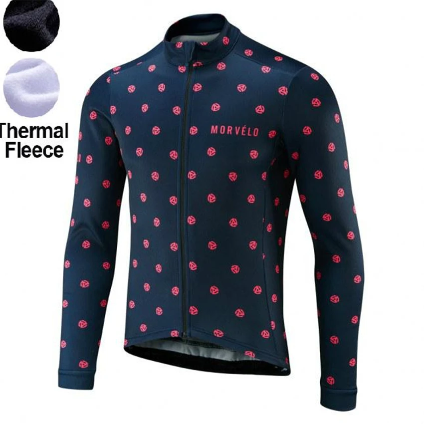 Morvelo Winter Thermal Fleece Men's Cycling Jersey long sleeve Ropa ciclismo Bicycle Wear Bike Clothing maillot Ciclismo jacket | Спорт и