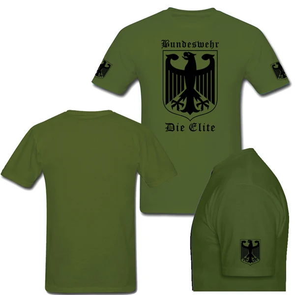 army green Bundeswehr Империя Орел вермахт Германия футболка для мужчин повседневное армии США Размеры S-3XL - Цвет: army green