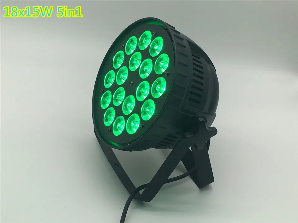 Красный, зелёный и синий Светодиодный DJ Par 6в1 RGBWA UV 18X18 W светодиодный Par lata de Grado непроницаемый IP20 Aluminio Negro vivienda 90 V-240 V - Цвет: Красный, зелёный и синий