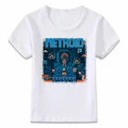 Детская одежда футболка Metroid Самус Ретро геймера; Детская футболка; Куртка из искусственной кожи для мальчиков и девочек рубашки для малышей футболка oal024