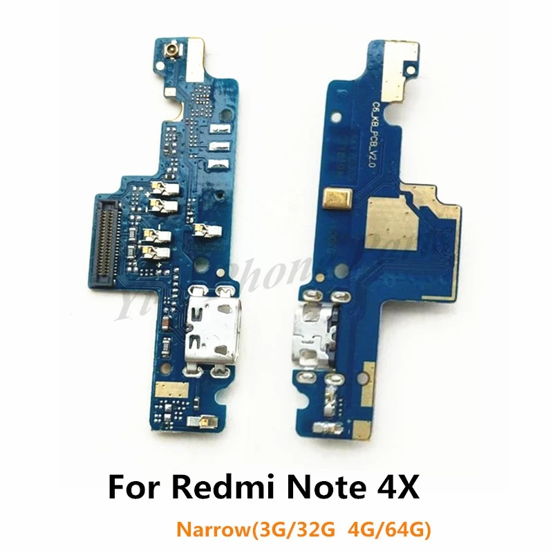Для Xiaomi Redmi Note 4X (узкая модель 3G 4G) USB зарядная плата зарядного устройства гибкий
