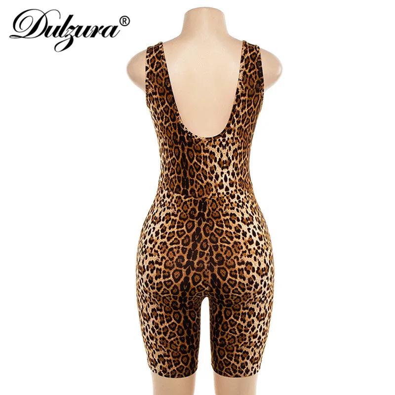Dulzura сексуальные v-neck леопардовое леопард принтом принт 2019 летнее летний лето