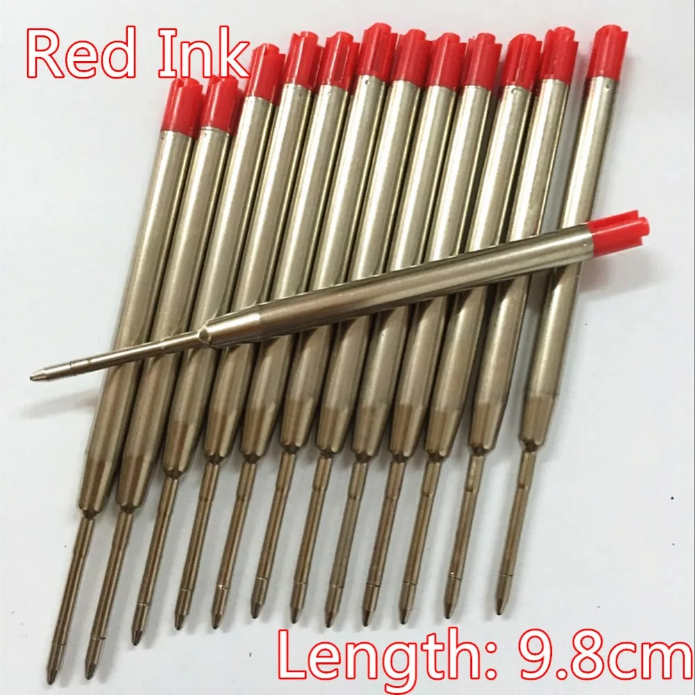 10 шт. универсальная шариковая ручка стандартного стиля замена заправок красные