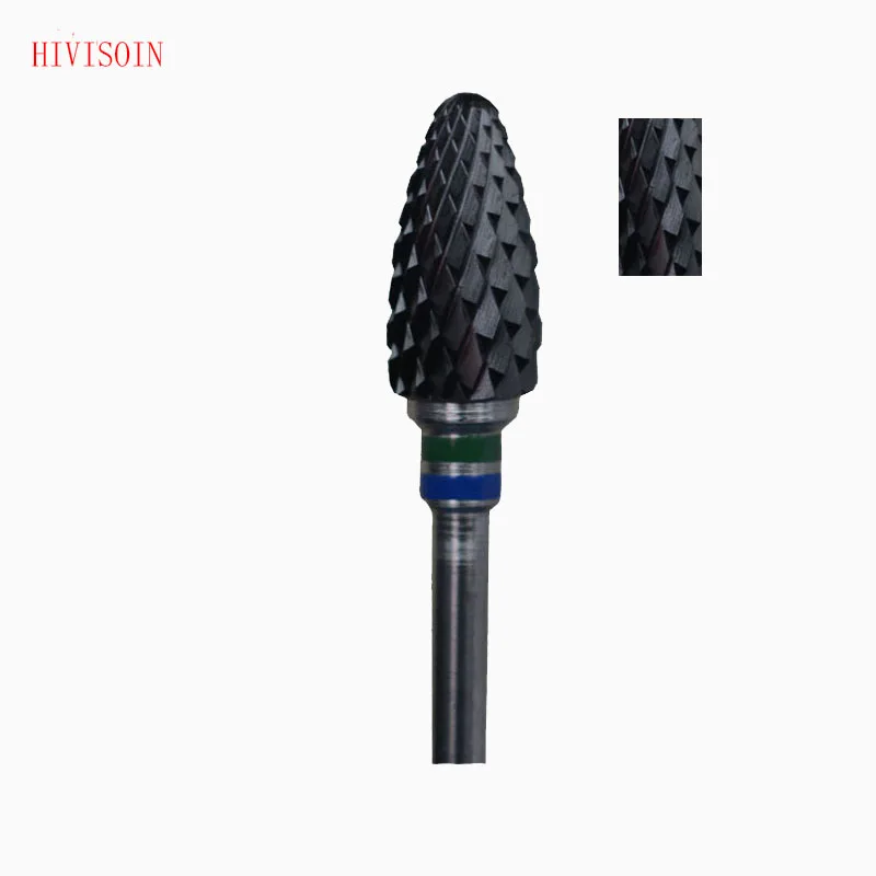 

2Pcs/Lot Bullet Shape- Cross Cut - Black Zirconia Ceramic Dental Lab Burs - ISO 272 (C) 1401.060