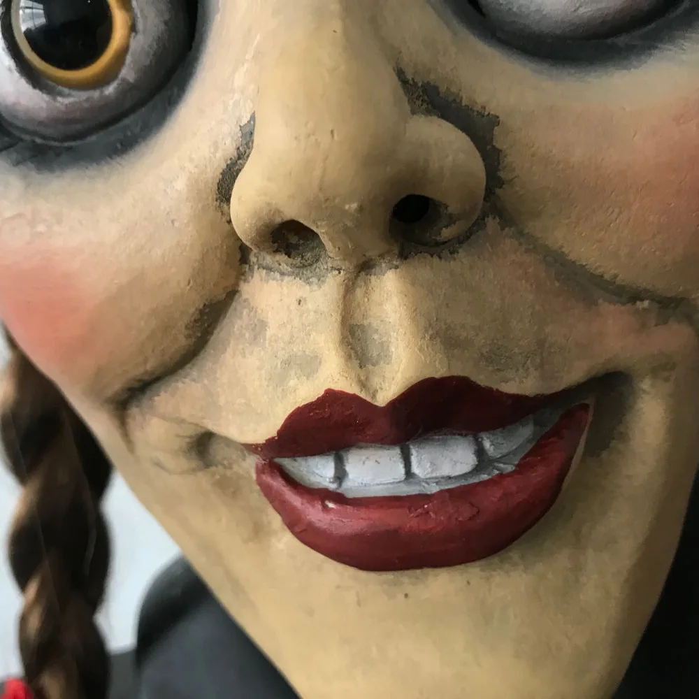 Movie Annabelle Comes Home Judy Warren Cosplay Masks Emma Horror Full Head Helmet Latex Horrible Mask Party Halloween