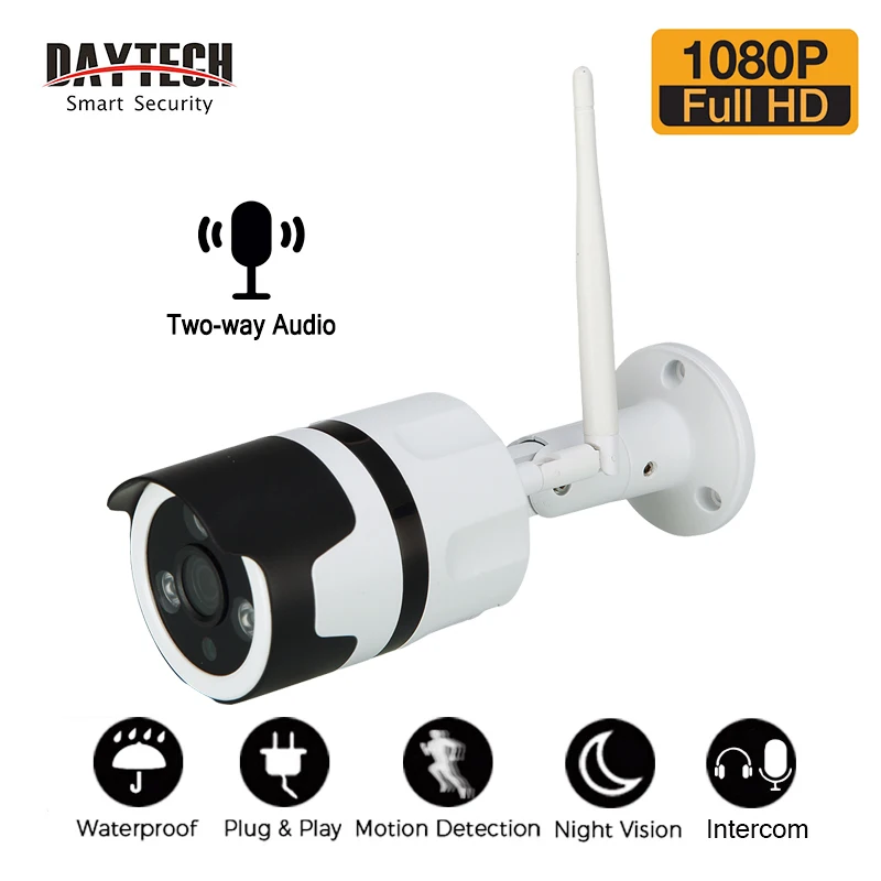 DAYTECH Wi Fi IP Камера 2MP Беспроводной Камеры видеонаблюдения CCTV двухстороннее аудио