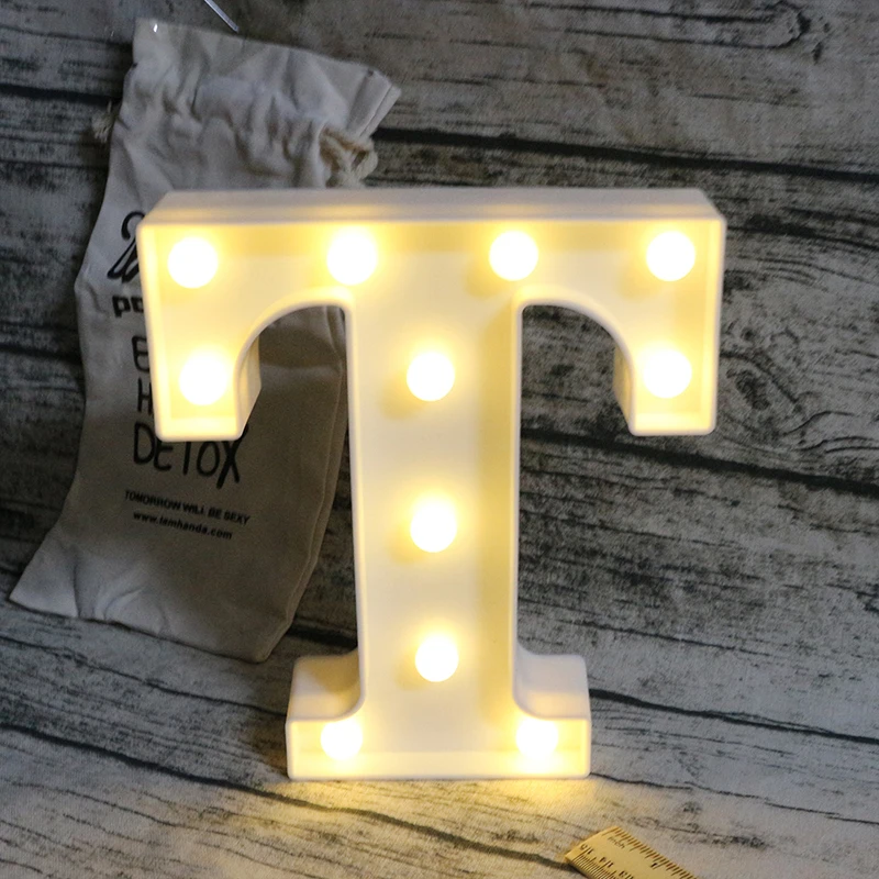 Hinnixy LED 26 букв Алфавит Ночная лампа для дня рождения свадьбы вечеринки украшение