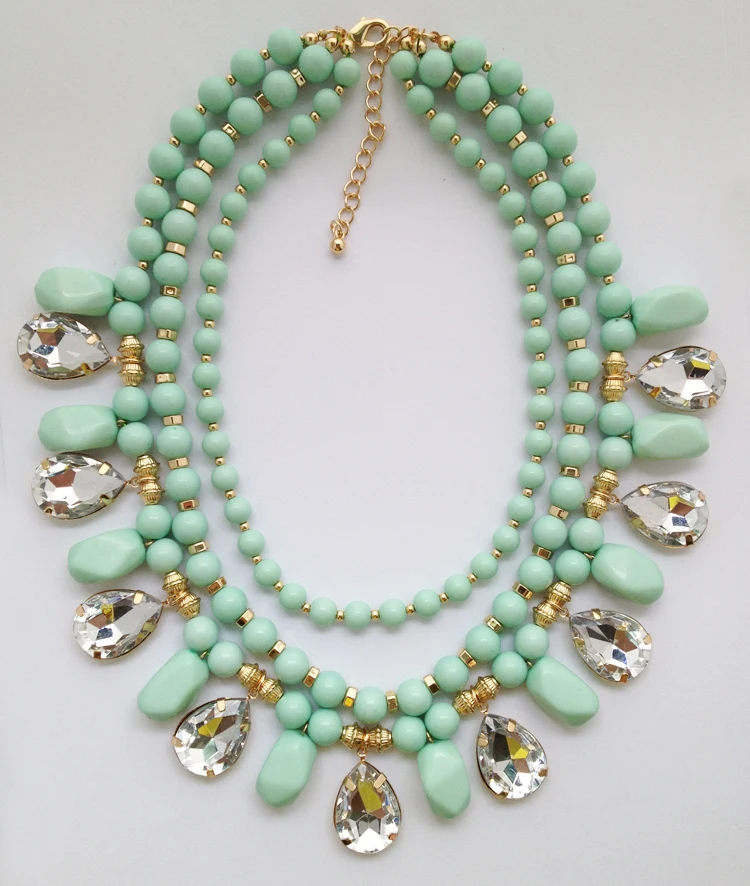 2017 Новый дизайн бисер цепи ожерелье и кулон заявление пузырь воротник choker