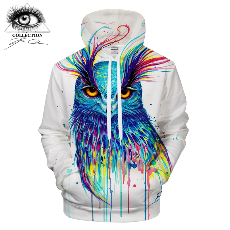 

Into the Blue by Pixie cold Art Owl 3D Hoodies Men Women Sweatshirts Hooded Pullover Brand 2018 Tracksuits Hoodies ZOOTOP BEAR