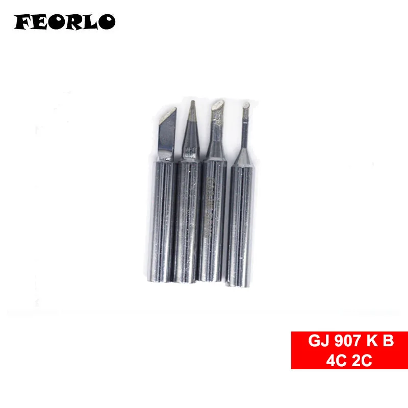 FEORLO 5 шт./лот паяльник GJ бессвинцовый Электрический паяльник 2C 4C B K Универсальный сварочный наконечник паяльный наконечник