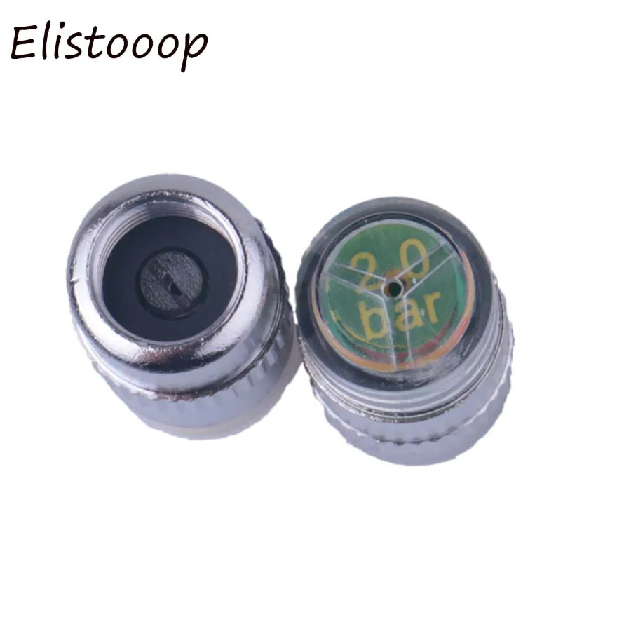 Elistooop 4 шт./лот 2,0/2,4 Бар 30/36PSI предупреждение воздуха датчик давления в шинах клапан монитор светильник Колпачок Индикатор для автомобилей