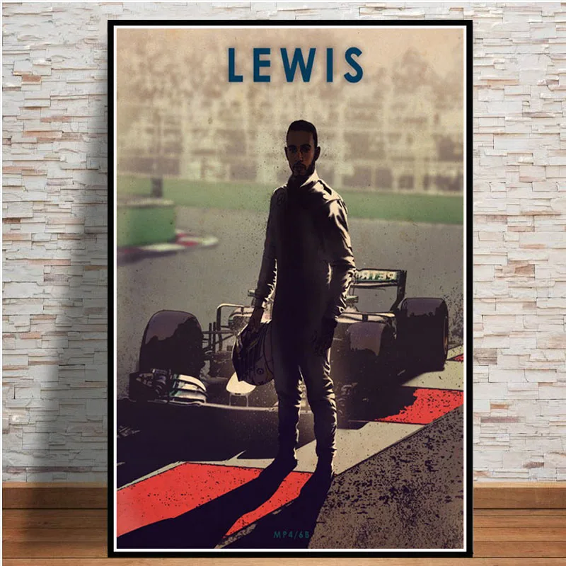 Лидер продаж F1 водитель Айртон Сенна Кен Майкл Ники Ричард ВИНТАЖНЫЙ ПЛАКАТ и