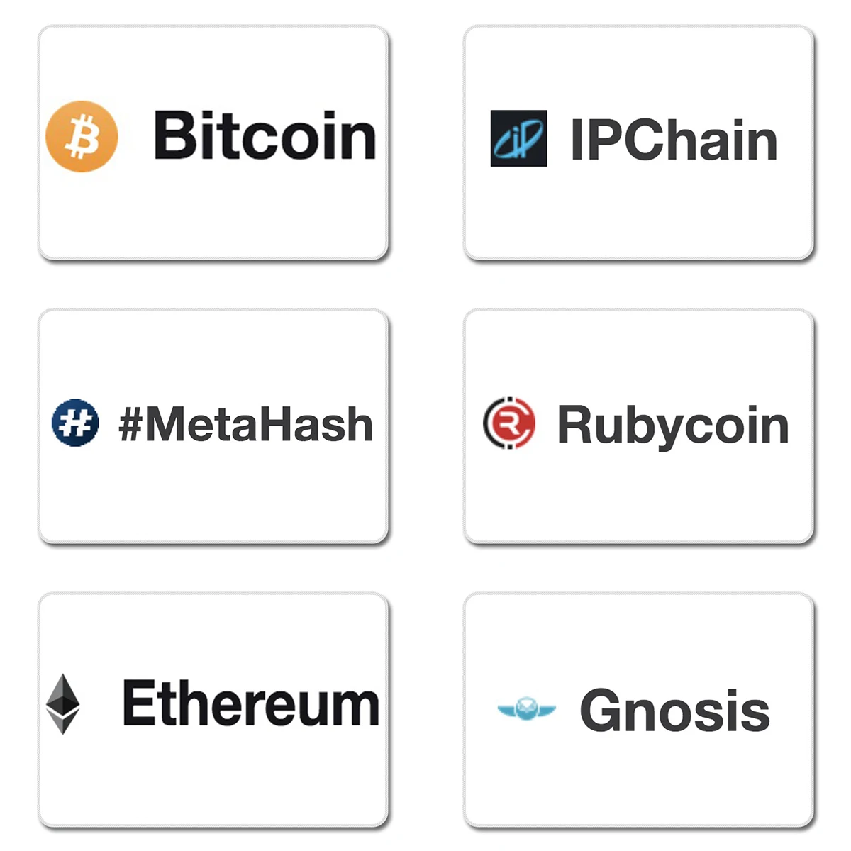 Metahish Crypto Bitcoin Ethereum Gnosis IPChian дизайн натуральный резиновый коврик для мыши Коврик