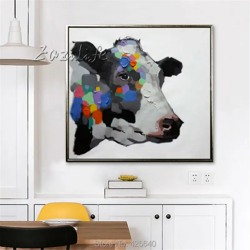 Картина маслом коровы на холсте настенные картины для гостиной стены искусства