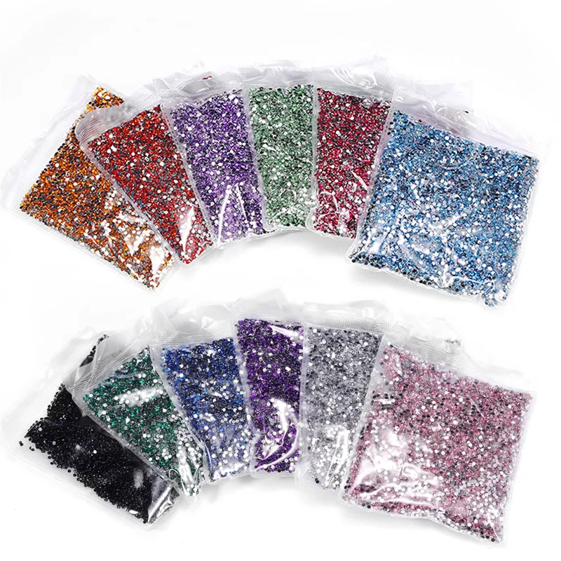 20000 pcs Стразы для дизайн ногтей стекло многоразовые Кристалл Rhinestone украшения