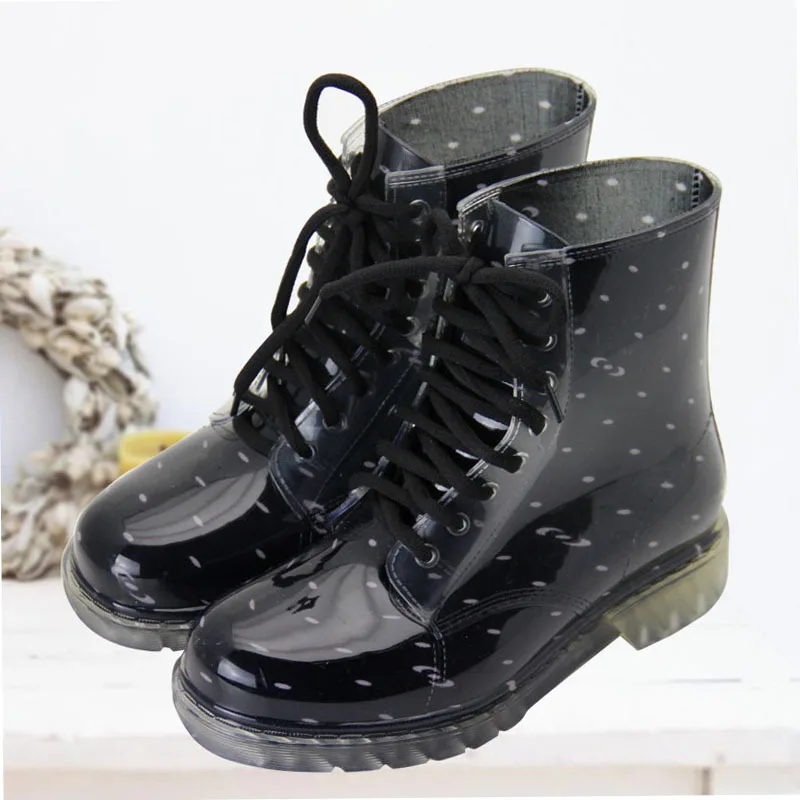 Женские непромокаемые сапоги Martin Нескользящие прозрачные водонепроницаемая