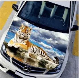05Tiger Наклейки для автомобиля, защитные пленки для капота, HD животные, тигр, внешние аксессуары, наклейки, автомобильные аксессуары, 135*150 см - Название цвета: 05Tiger