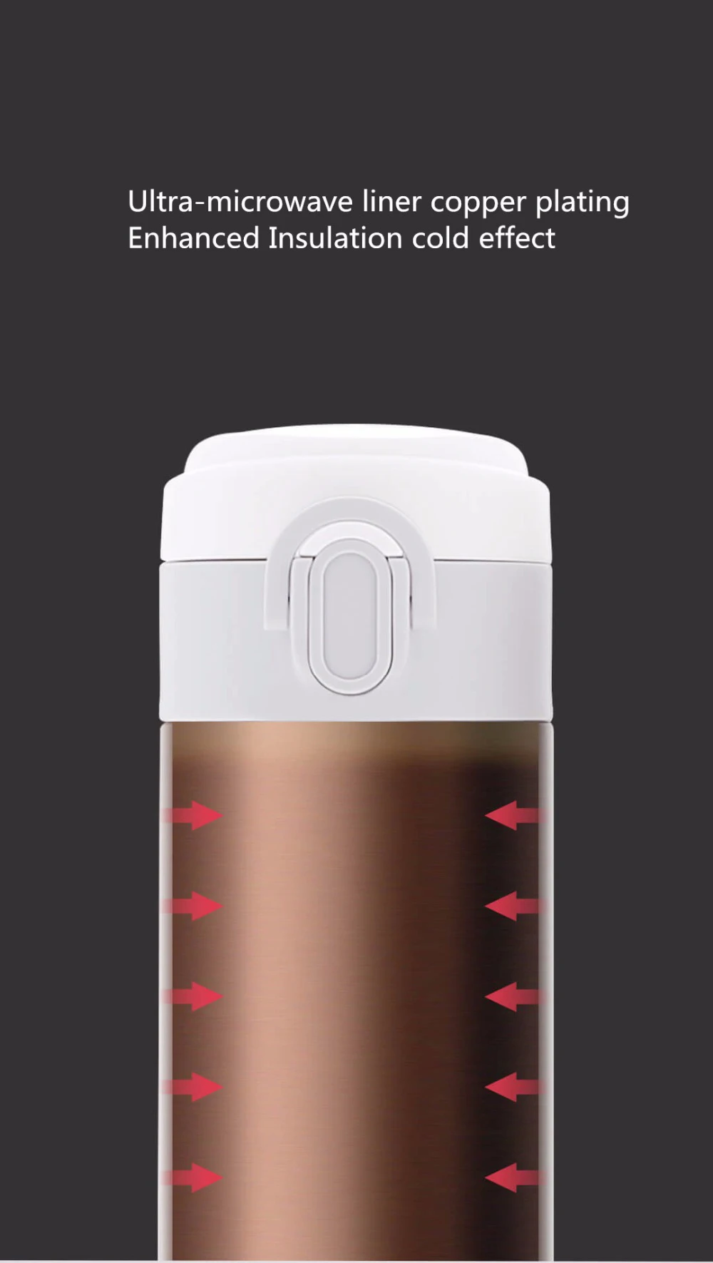 Термос Xiaomi Mijia VIOMI, чашка из нержавеющей стали, колба, бутылка для воды, чашка, 24 часа, термос, 300 мл, одна рука, Вкл/закрывает