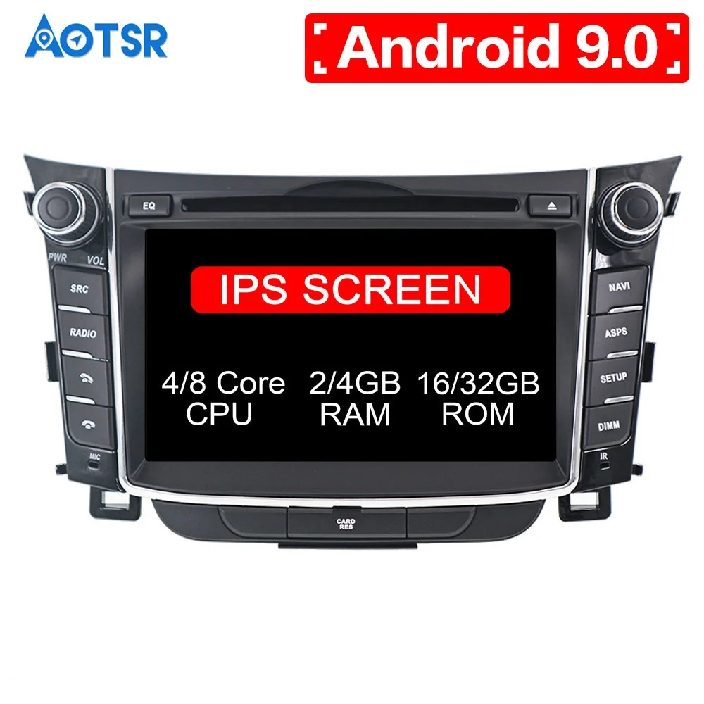 Автомобильный стерео DVD плеер на Android 9 0 4 + 64 ГБ GPS ГЛОНАСС навигация для Hyundai I30 Elantra