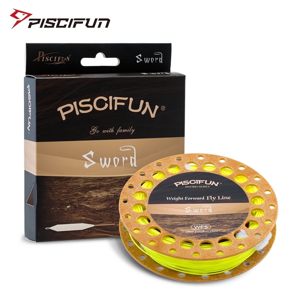 Piscifun Sword Fly Line Weight Forward 90/100FT Floating Fly Fishing Line with Welded Loop WF3/4 5/6 7/8wt Fly Fishing Line beau beasley fly fishing virginia
