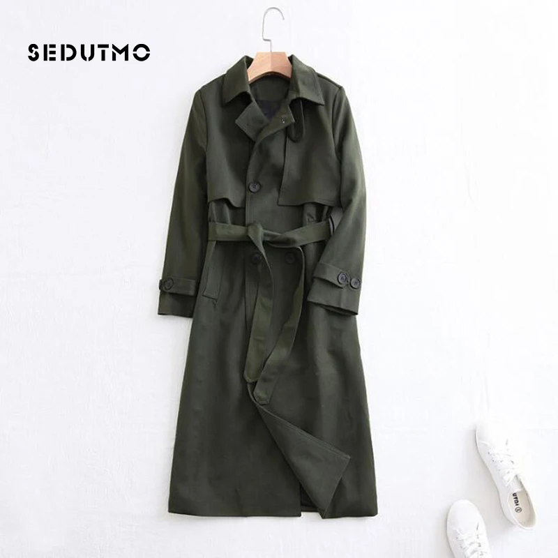 Осеннее длинное пальто SEDUTMO Женское оверсайз уличная одежда в стиле Харадзюку