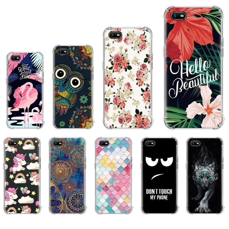Stylish Painted Phone Case For OPPO A1K 6.1-inch Colorful Pattern TPU Silicone Back Cover Cute Cartoon Design Soft |