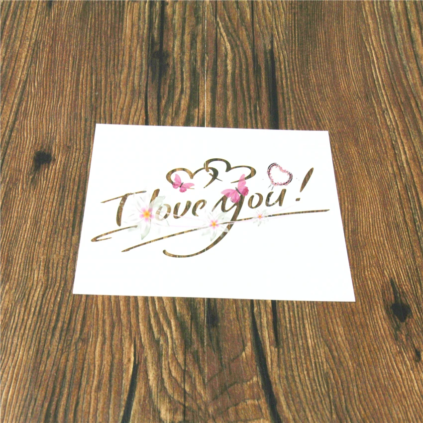 Спрей для выпечки Пластиковая форма с надписью I Love You кексов помадки FQ4091 | Дом и