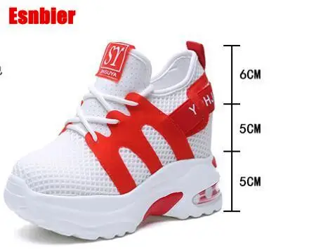 Обувь летние женские кроссовки обувь на платформе и высоком каблуке белые