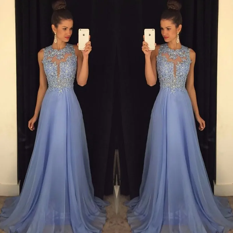 2019 трапециевидные синие платья подружек невесты кружевные и шифоновые горничной