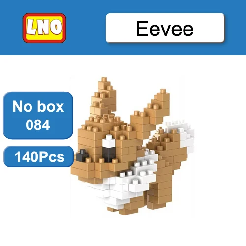 Eevee no box LoZ Блоки строительные мяч Пикачу Snorlax, чармандер, Бульбазавр Jigglypuff игрушки; фигурки героев аниме модель японский мультфильм подарок - Цвет: Eevee no box