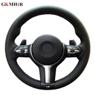 GKMHiR натуральная кожа черный DIY чехол рулевого колеса автомобиля для BMW M3 M4 2014-2016 F31 428i 2015 F30 320d 328i 330i 2016