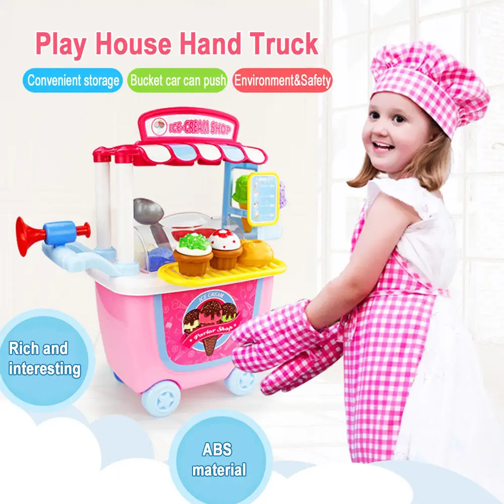 31 шт. имитация тележки ролевые игрушки набор для девочек мини конфеты корзину