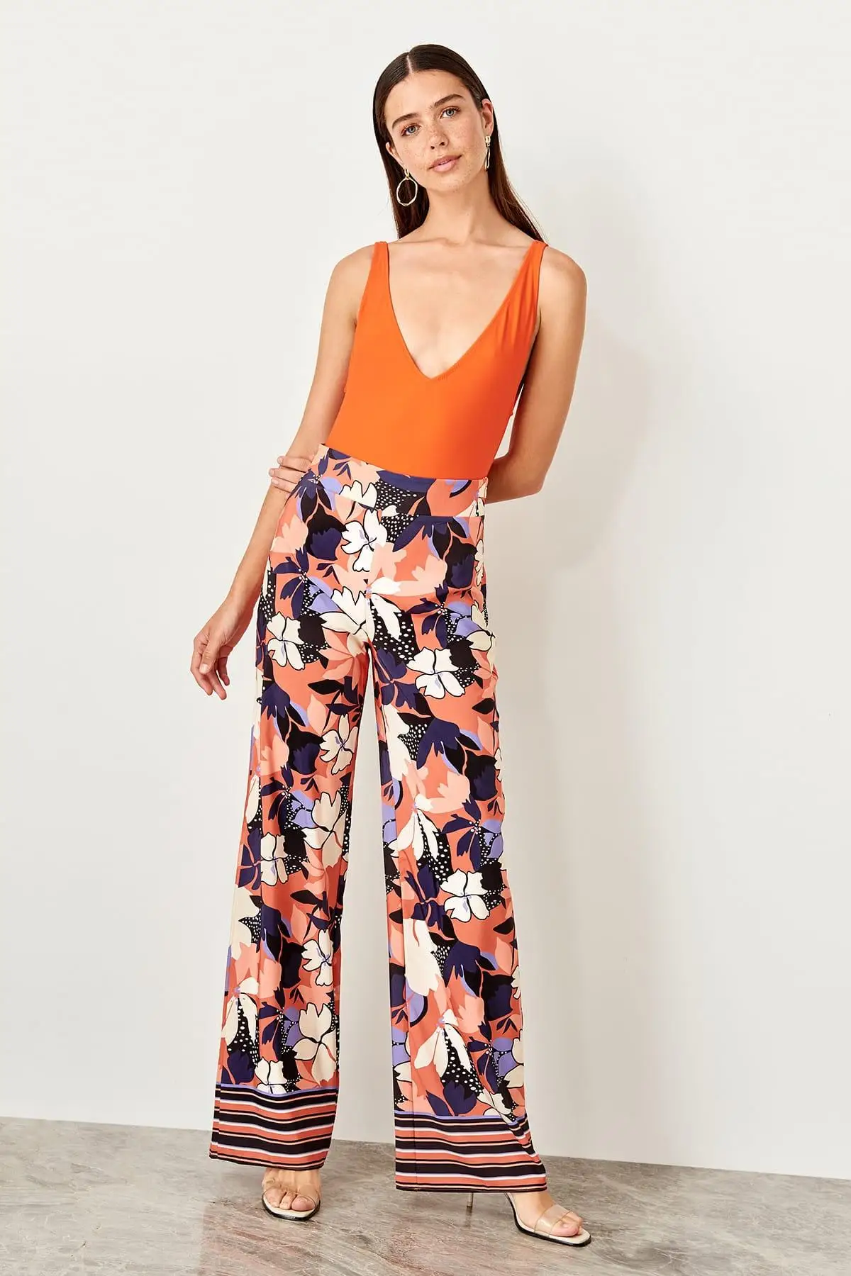 Trendyol разноцветные брюки TWOSS19LJ0367|Брюки| |