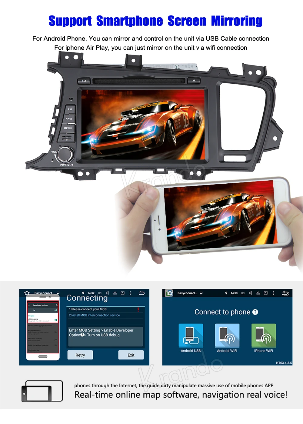 Автомобильный навигатор Krando 8 дюймов Android 9 0 для Kia K5 Optima 2011 2013 аудио радио gps dvd