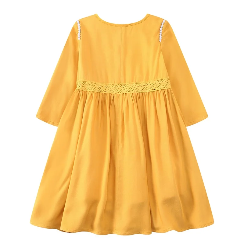 W. L. MONSOON/платье для маленьких девочек с длинными рукавами; vestidos; коллекция года; Брендовое рождественское платье с вышивкой; хлопковые осенние платья; детская одежда